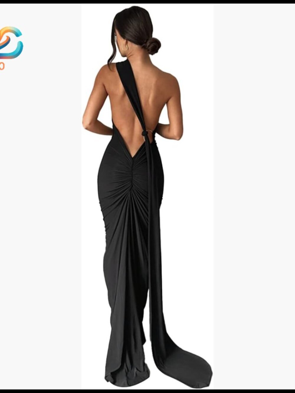 Backless Bodycon Maxi Dress Formal Cocktail Wedding Guest Open Back